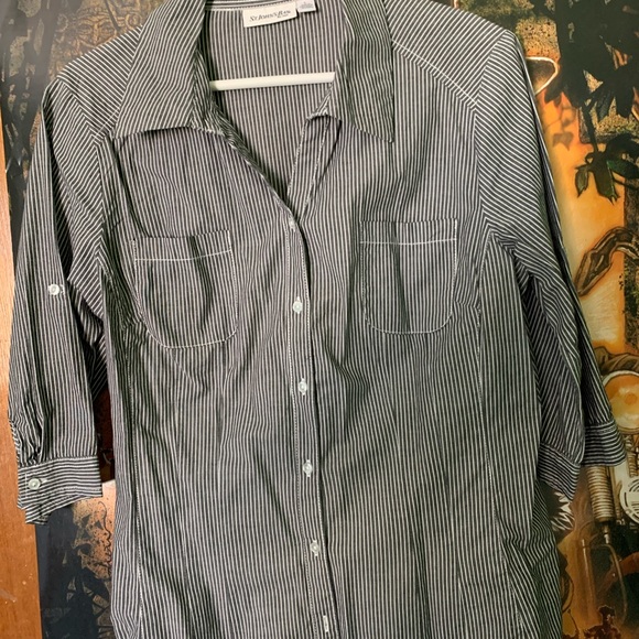 St. John’s Bay Striped Blouse - Picture 1 of 4